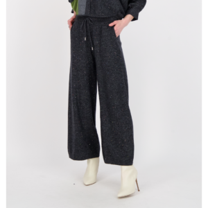 Knit Wide Leg Pant by Gabby Isabella - Charcoal